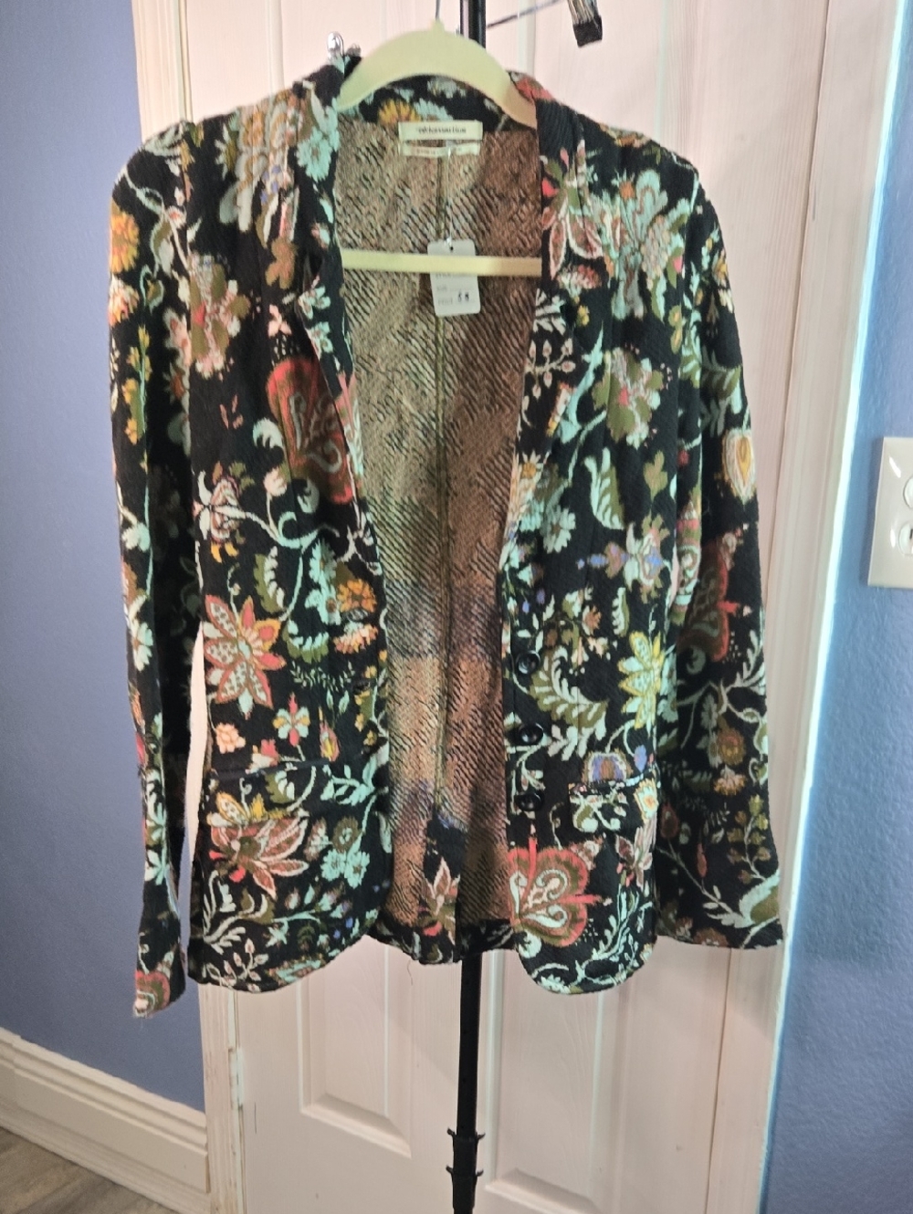 Aldo Martins Multicolor Knit Cardigan with Black Accents